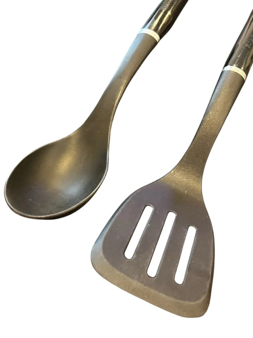 Kitchenaid serving utensils lot black nylon heavy duty slotted spatula  spoon